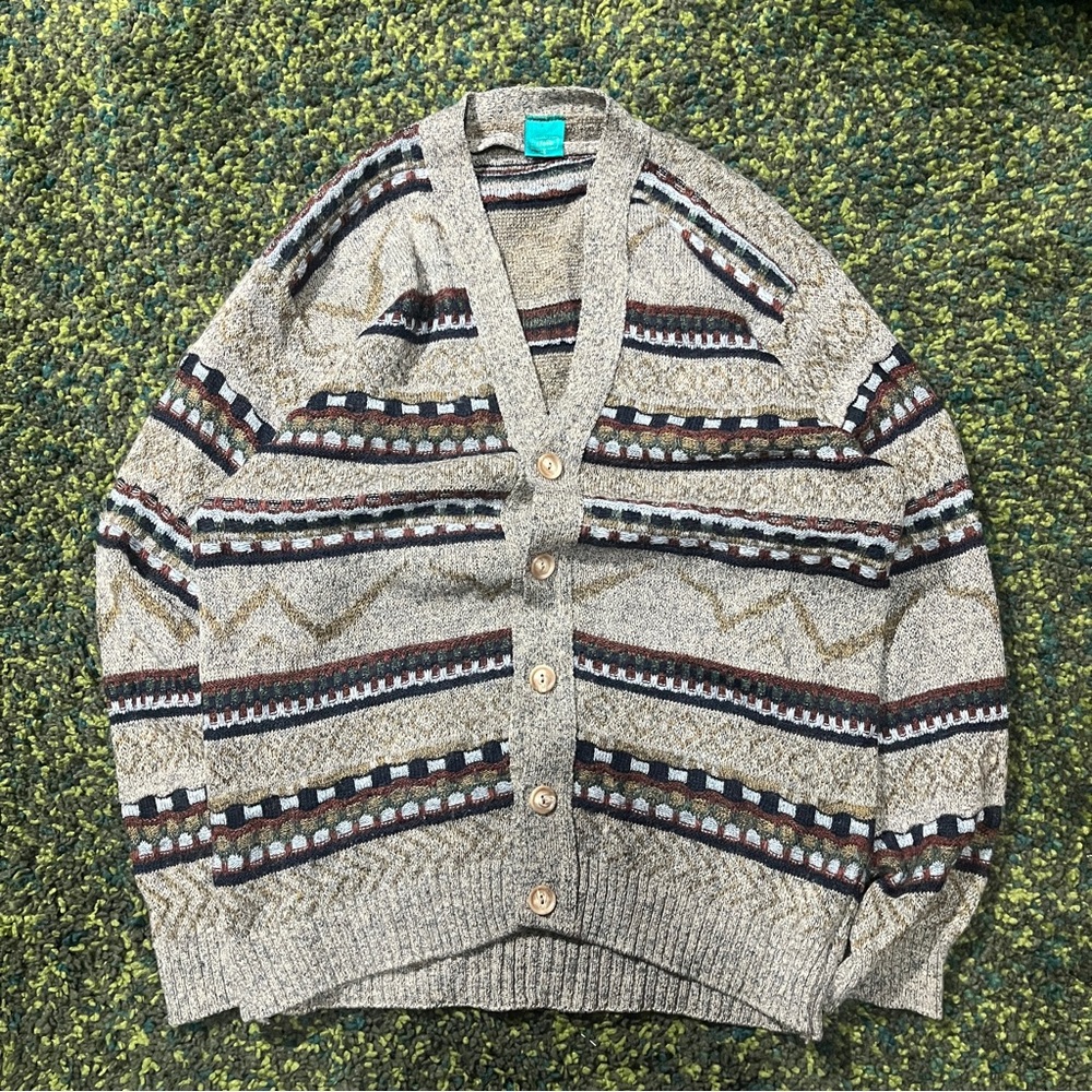 Canda Patterned Cardigan (S, fits M)